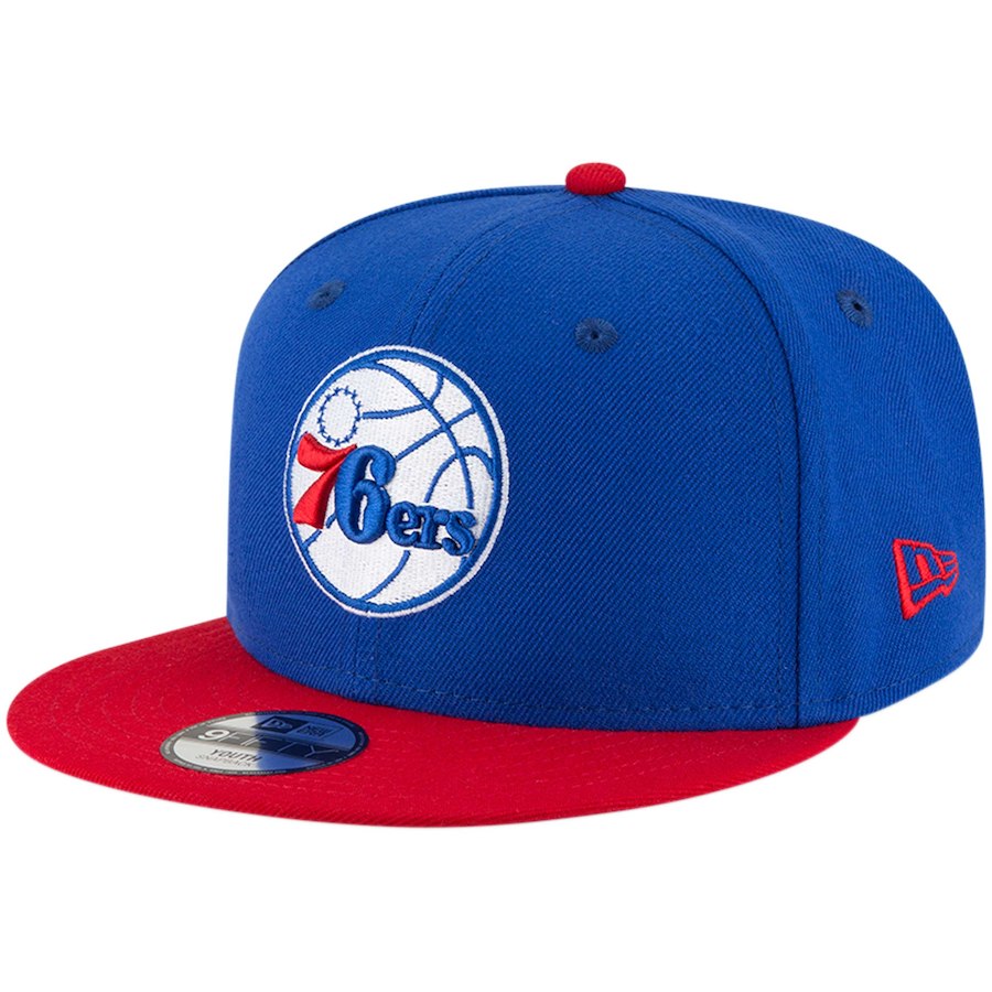 9FIFTY 76ERS SNAPBACK - ROYAL/RED