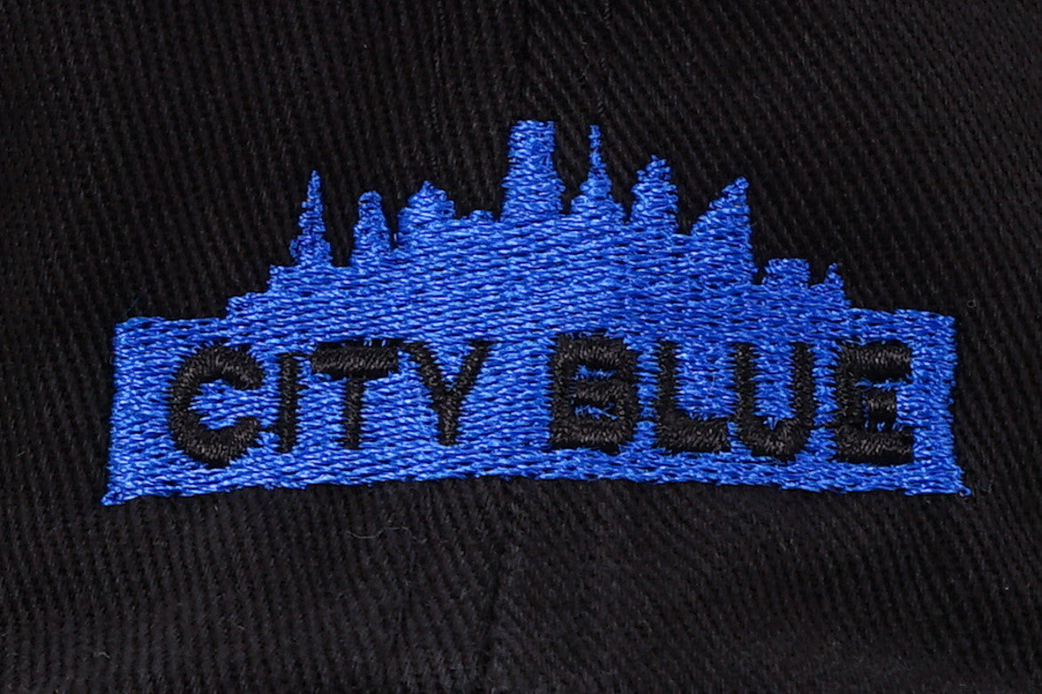 CITY BLUE LOGO DAD HAT - BLACK