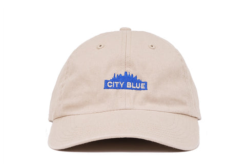 CITY BLUE LOGO DAD HAT - TAN
